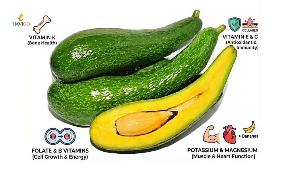 Avocados deliver a rich mix of vitamins and minerals that keep your body strong and energised. 