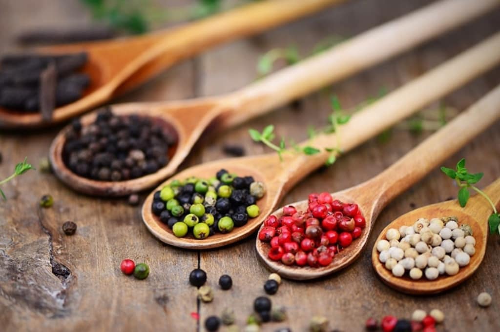 Black, White and Red Pepper